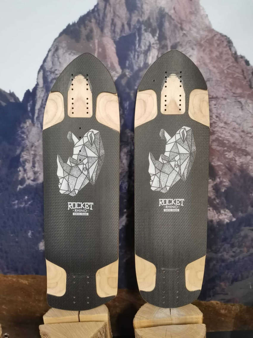 Rhino Asym Racetail - Symmetrical and asymmetrical shape next to eachother